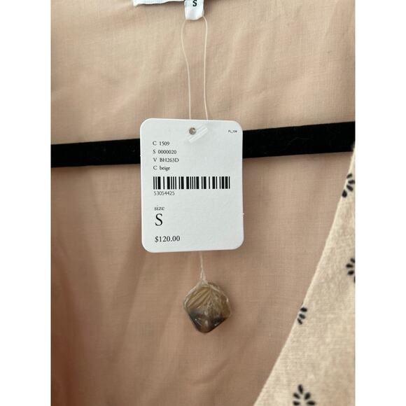 English Factory Anthropologie Dress- SMALL- front knot button down flannel- NWT - Picture 3 of 6